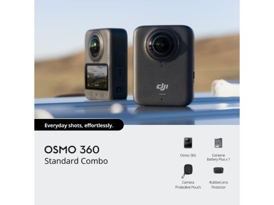 DJI Osmo 360 Standard Combokamera, 1/1.3" CMOS, 360 stab4k do 120fps, 1770mAh kap. baterije