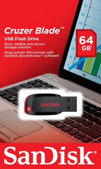 SanDisk USB Stick 64GB Cruzer Blade Teardrope USB 2.0