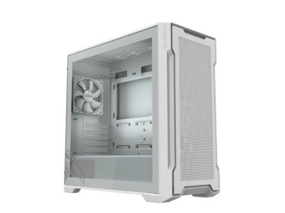 Gigabyte Case GB-C102GI C102 Glass, Mid Tower, White 2x 120mm Fans, mATX