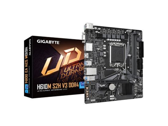 Gigabyte H610M S2H V3 DDR4LGA1700; 2xDDR4; M.2; 4xSATA6xUSB; HDMI, 2xDP, VGA