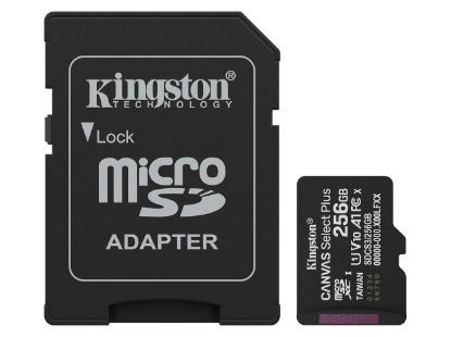 Kingston microSD 256GB Class10Canvas Select Plus150MBs Read,Class 10 UHS-I