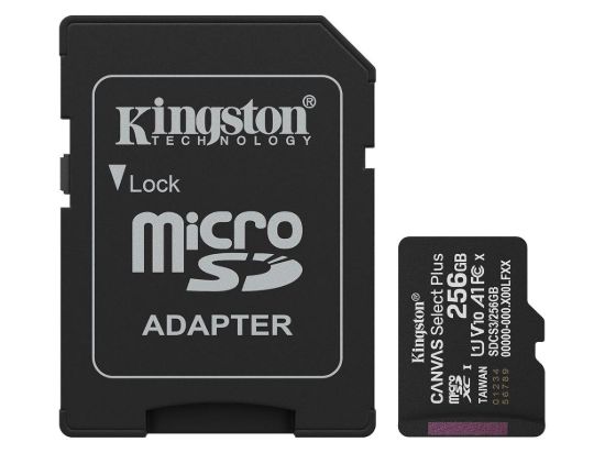 Kingston microSD 256GB Class10Canvas Select Plus150MBs Read,Class 10 UHS-I