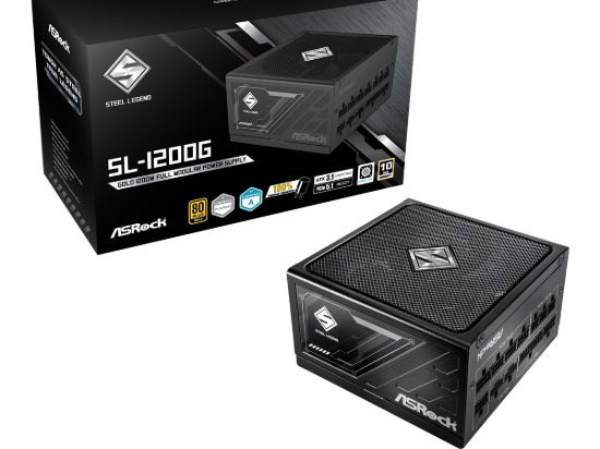 ASROCK PSU 1200W Gold SLFully Modular, 80PLUS135mm fan, ATX 3.1, PCIe 5.1