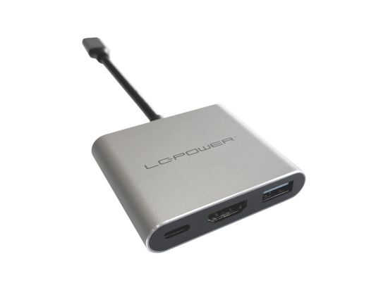 LC-Power USB-C HubUSB-A, USB-C (PD 100W),1x HDMI do 4k UHD