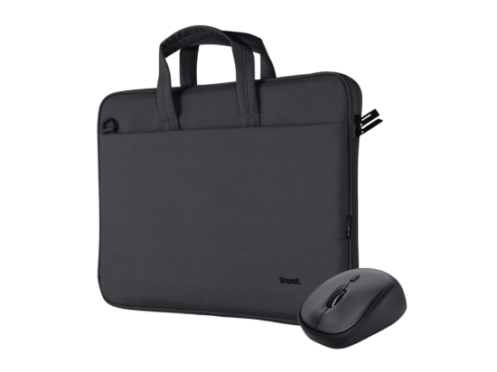 Trust Bologna torba i miš set torba za laptop 16", crna silent miš