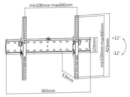 TV Nosac 37-70'' nagib