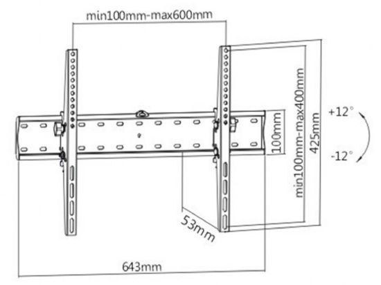 TV Nosac 37-70'' nagib