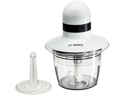 BOSCH sjeckalica 400W, BIJELA, 0.8L, INOX nož, ploča za tučenje vrhnja,SL