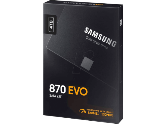 Samsung SSD 4TB 870 EVO2.5'' SATA3;V-NAND MLC560MB/s read,530MB/s write