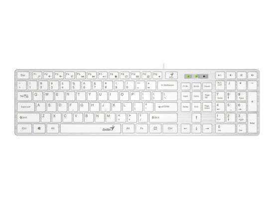 Genius SlimStar 126 tastatura USB veza, low-profile tipke, bijela
