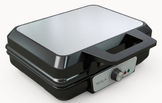 TESLA Waffle Toster WM200BXSnaga 1000 W; Hladna ručka nadodir; Ploče s neljepljivim premazom