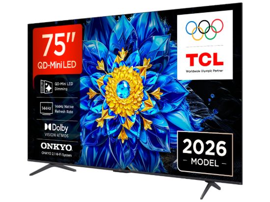 TCL 75"P8L 4K QLED Google TV;QD-Mini LED Dimming 144HzOnkyo 2.1, D.Atmos, D.Vision 450 nits