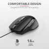 Trust Voca Comfortable miš žičani, easy-to-use, crni,800-2400 DPI, optički, 6 tipki, usb 2.0