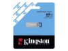 Kingston FD 64GB DTKN USB3.2 DataTraveler Kyson Stylish Capless Metal Case,220MB/s read